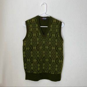 Green sweater vest